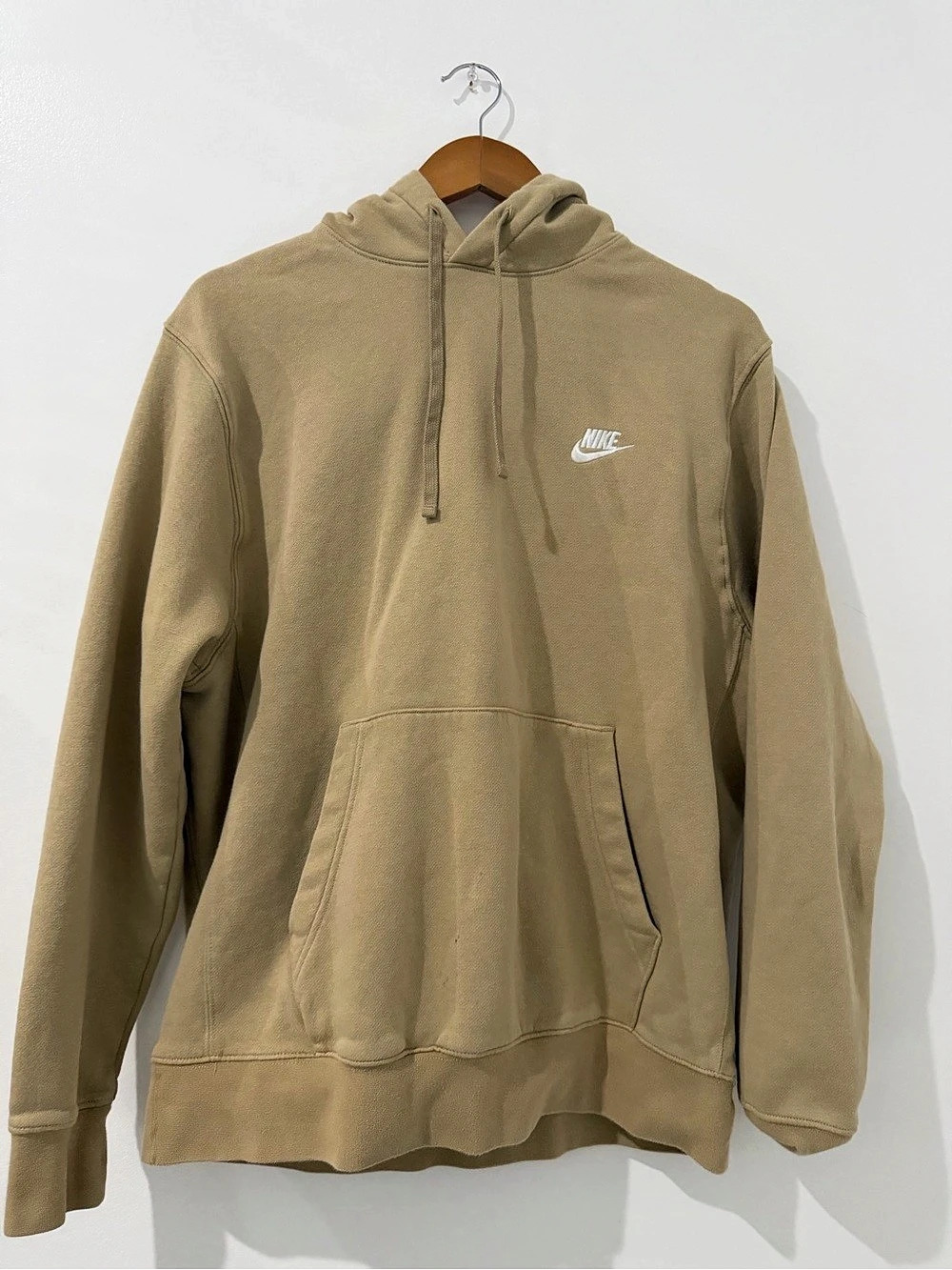Nike Sportswear Tan Pullover Hoodie Size Large